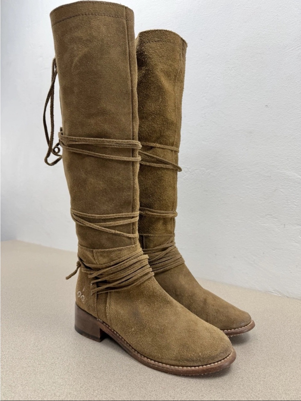 Bed Stu Women’s boho  Festival knee high Suede Leather Boots 6.5 Brown shoes